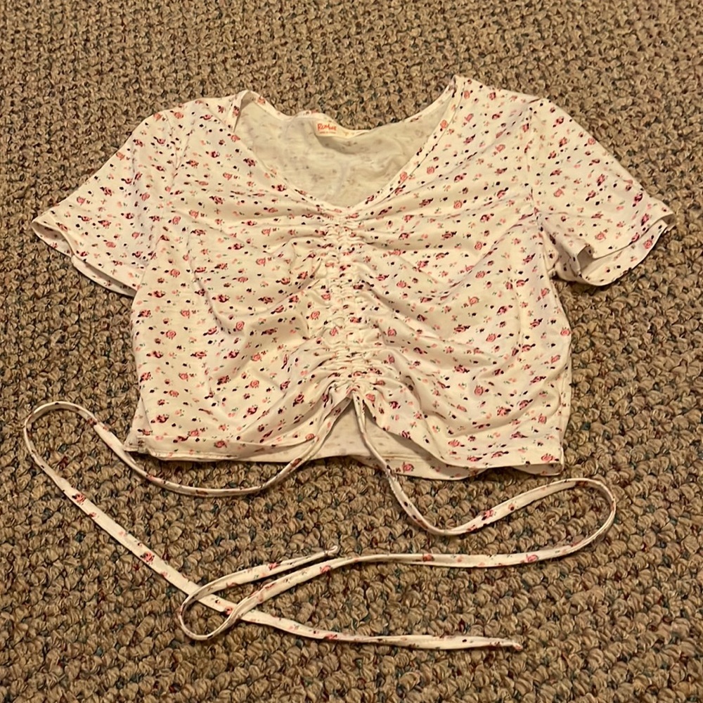 floral tie tee